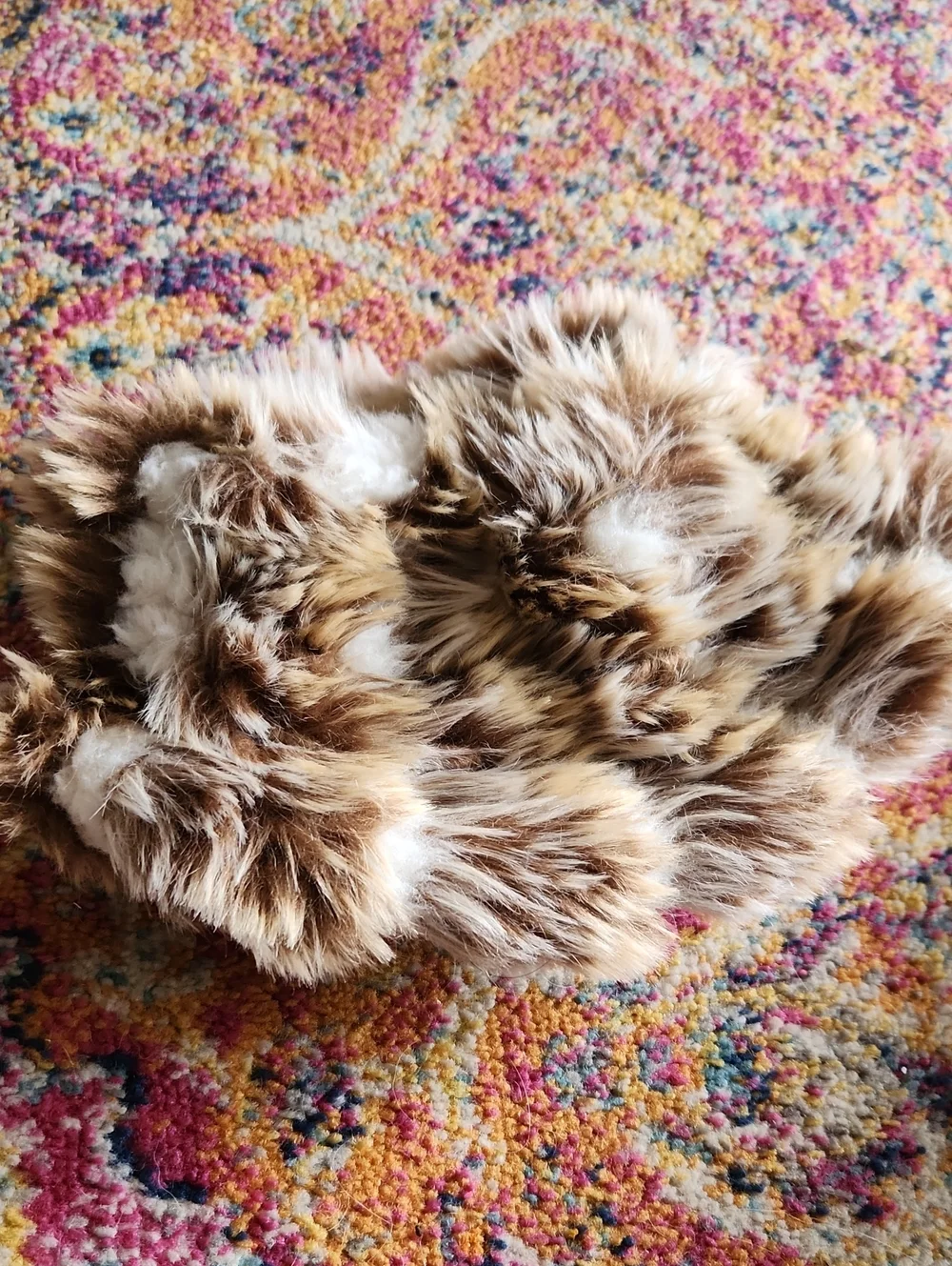 Parkhurst Faux Fur Brown & Cream bucket hat